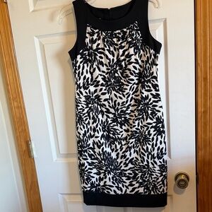 AB Studio Black and White Floral Mini Dress